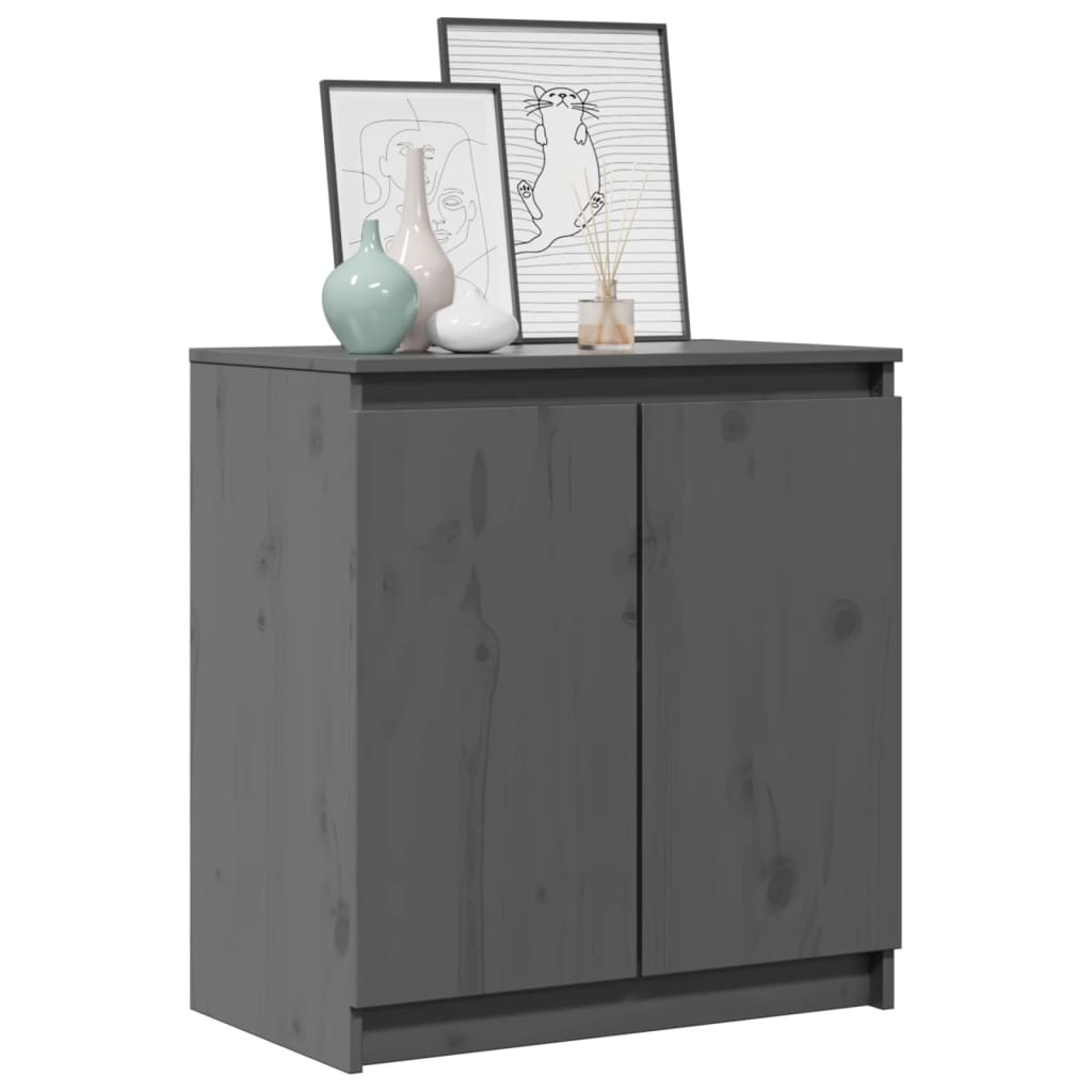 skab 60x36x65 cm massivt fyrretræ grå