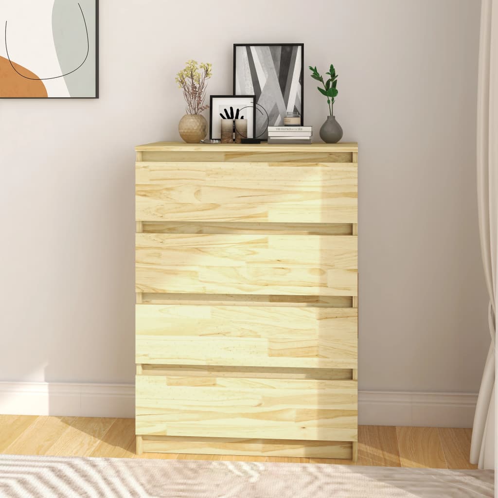kommode 60x36x84 cm massivt fyrretræ