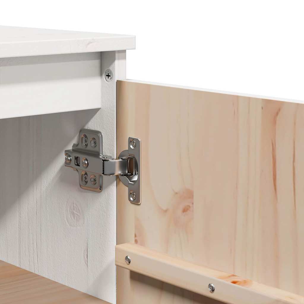 skænk 60x36x84 cm massivt fyrretræ hvid