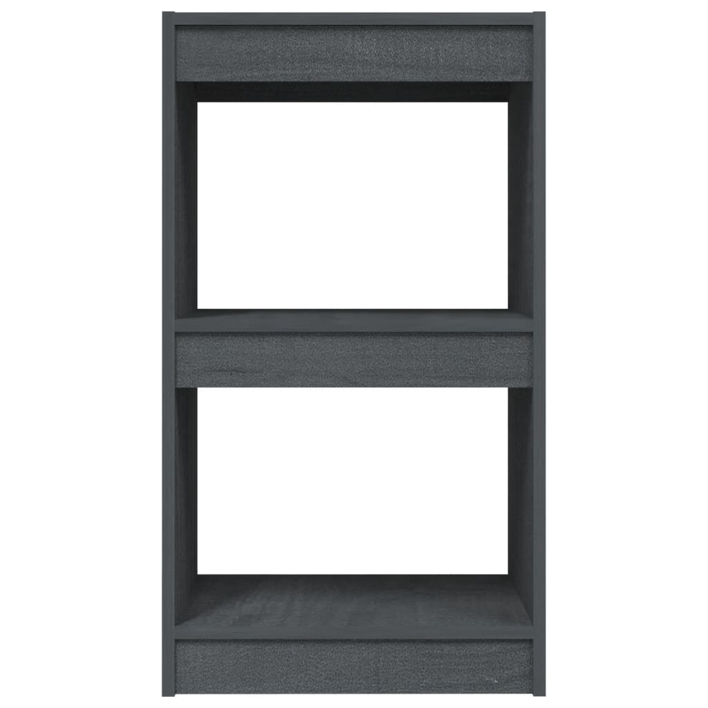 bogreol 40x30x71,5 cm massivt fyrretræ grå