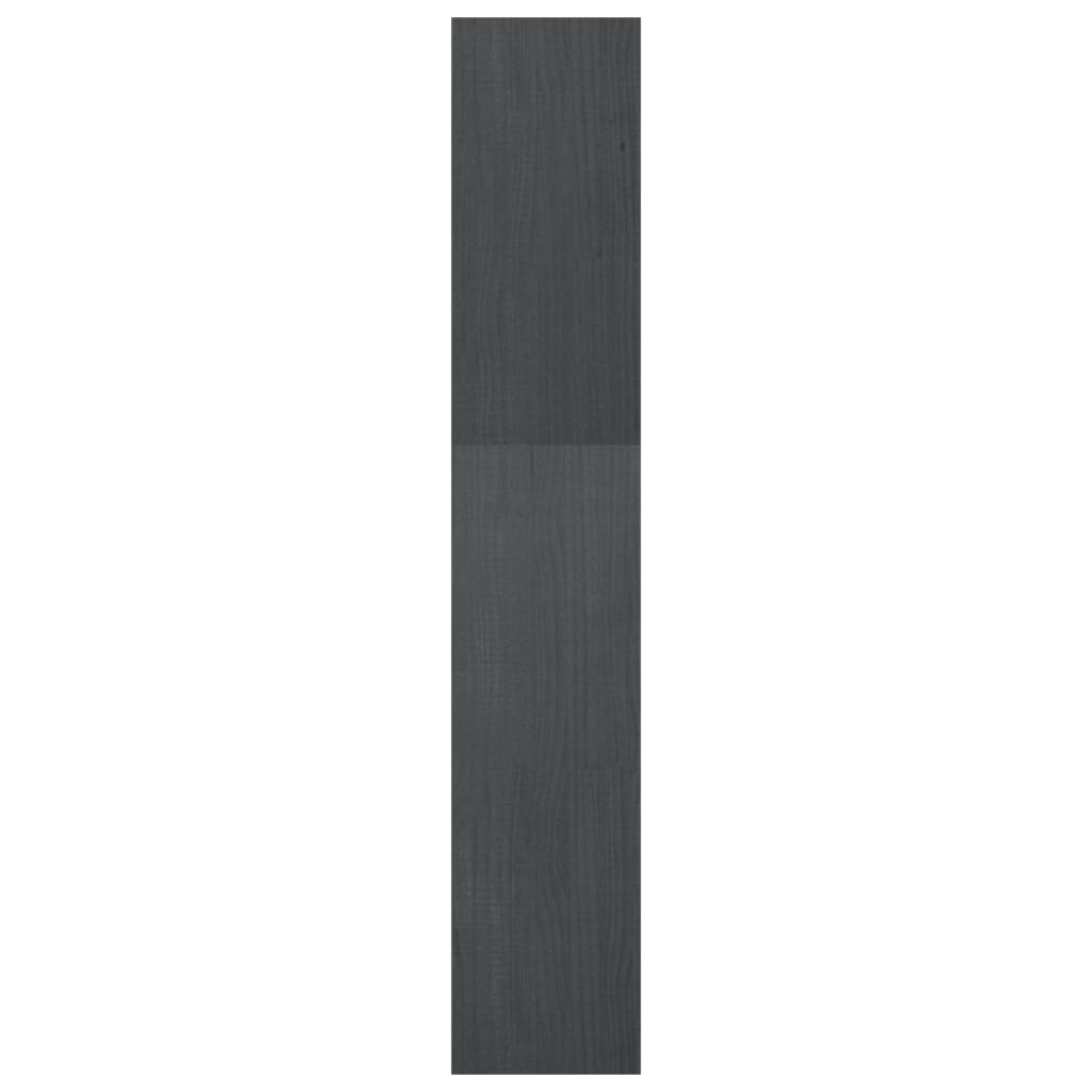 bogreol/rumdeler 40x30x167,5 cm massivt fyrretræ grå