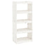 bogreol/rumdeler 60x30x135,5 cm massivt fyrretræ hvid