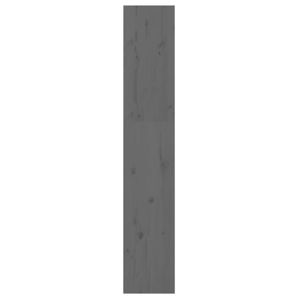 bogreol/rumdeler 60x30x167,5 cm massivt fyrretræ grå