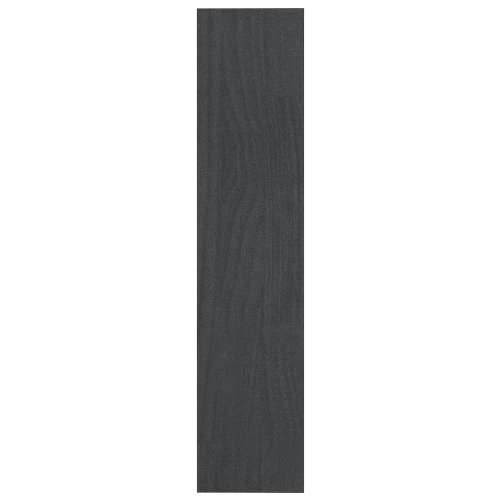 bogreol/rumdeler 100x30x135,5 cm massivt fyrretræ grå