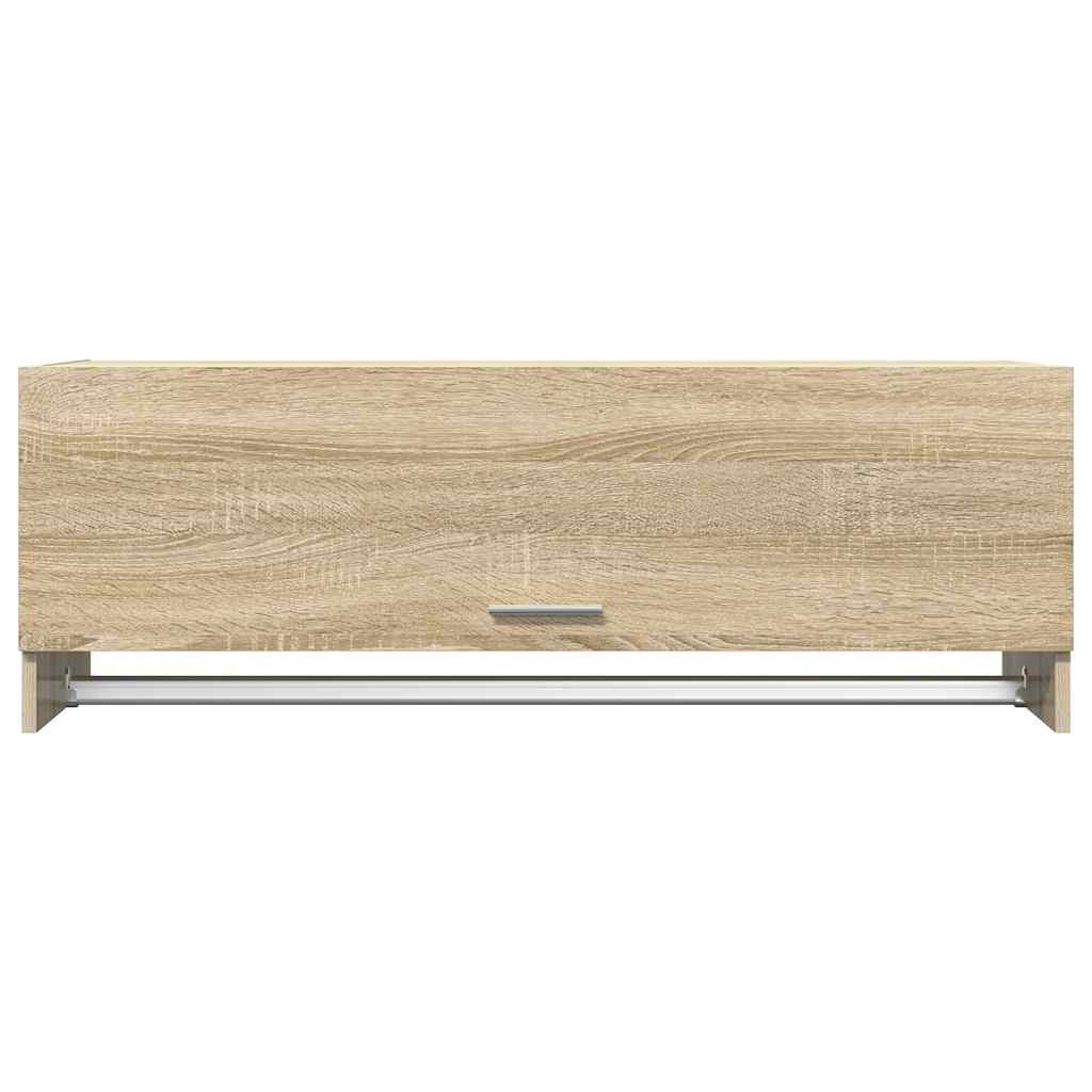 garderobeskab 100x32,5x35 cm konstrueret træ sonoma-eg