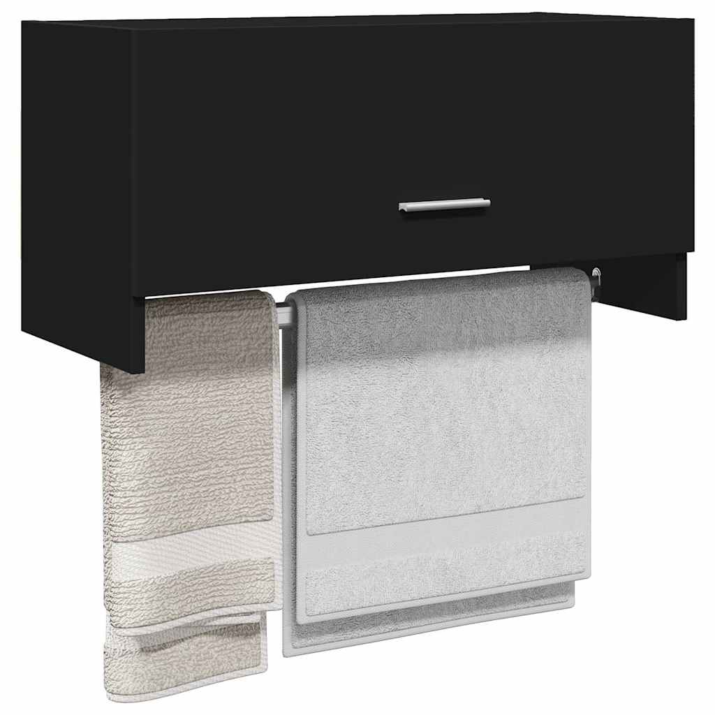 garderobe 70x32,5x35 cm konstrueret træ sort