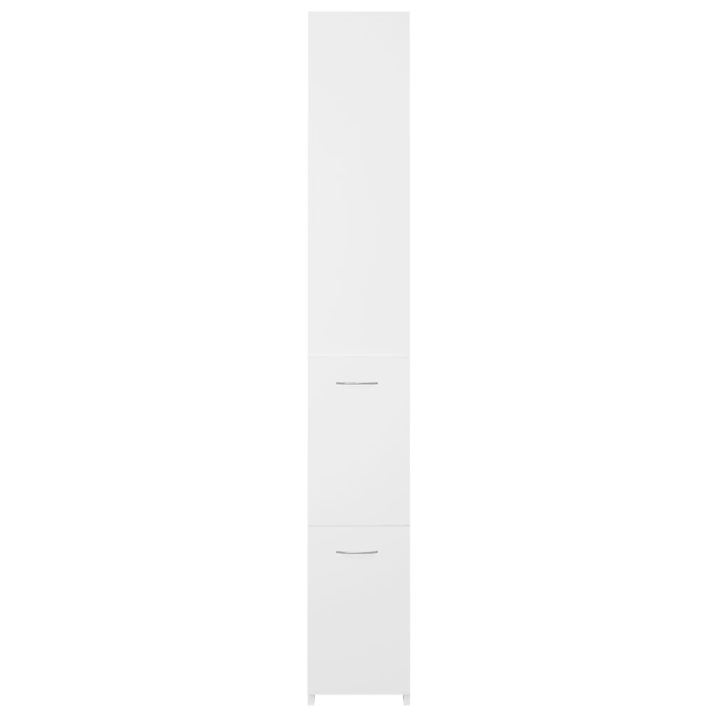 badeværelsesskab 25x26,5x170 cm konstrueret træ hvid