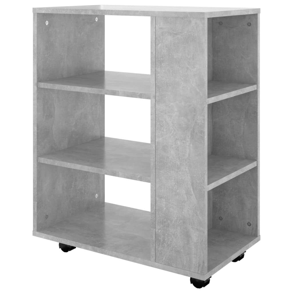 rulleskab 60x35x75 cm konstrueret træ betongrå