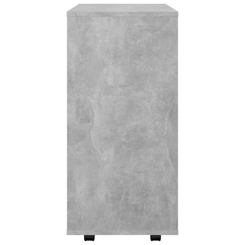 rulleskab 60x35x75 cm konstrueret træ betongrå
