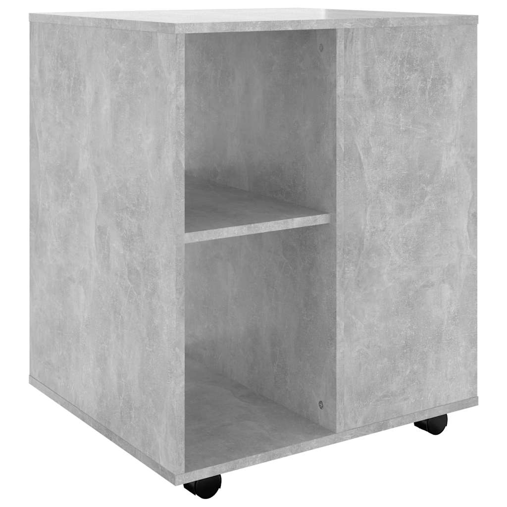 rulleskab 60x53x72 cm konstrueret træ betongrå