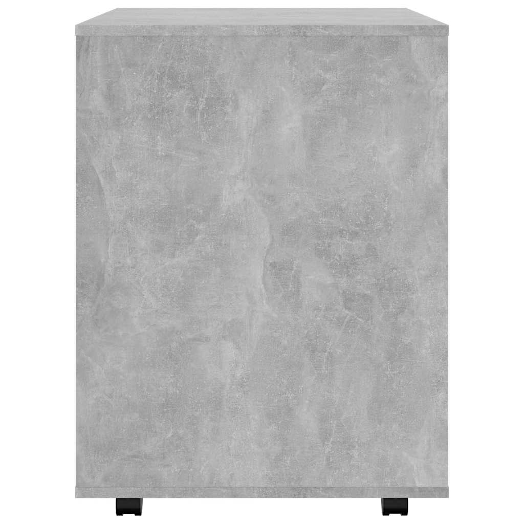 rulleskab 60x53x72 cm konstrueret træ betongrå