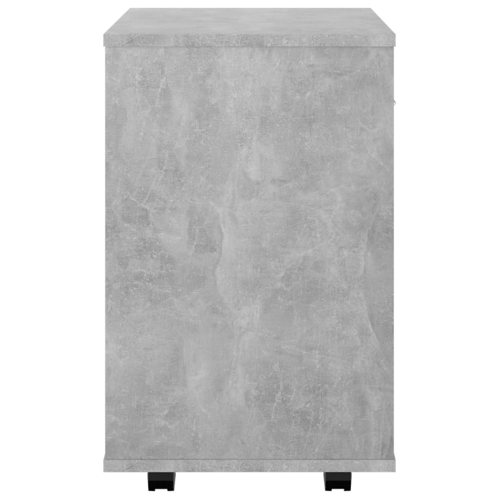 rulleskab 46x36x59 cm konstrueret træ betongrå