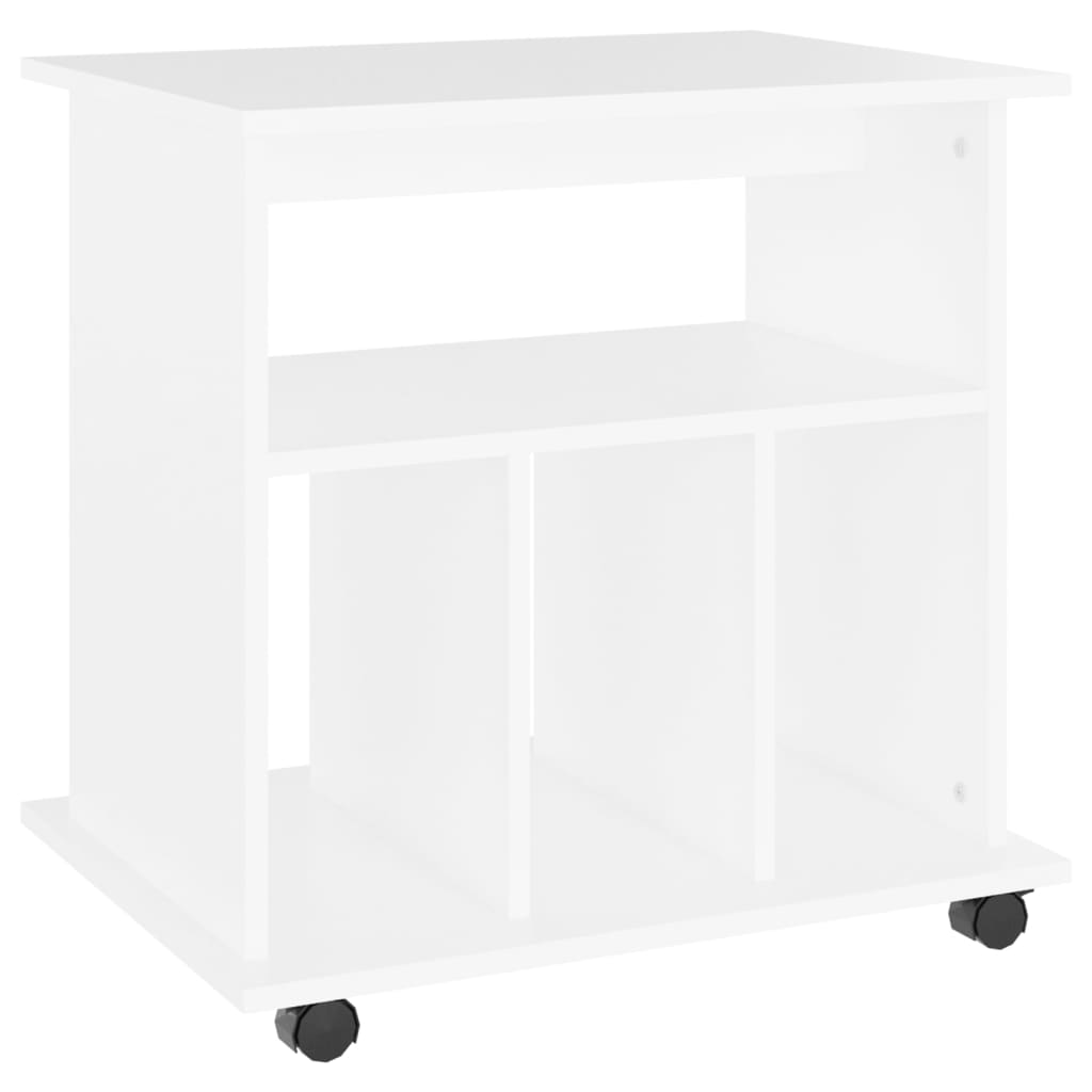 rulleskab 60x45x60 cm konstrueret træ hvid