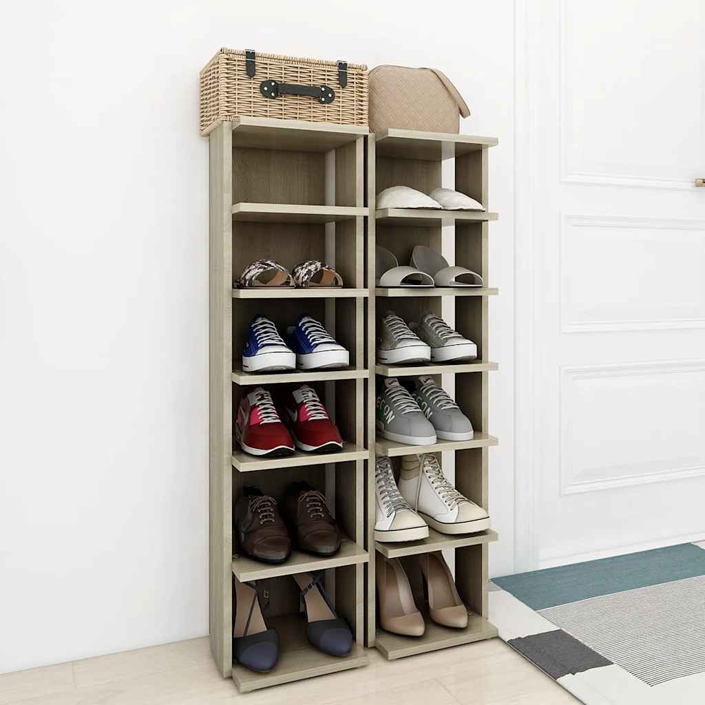 skoskabe 2 stk. 27,5x27x102 cm sonoma-eg