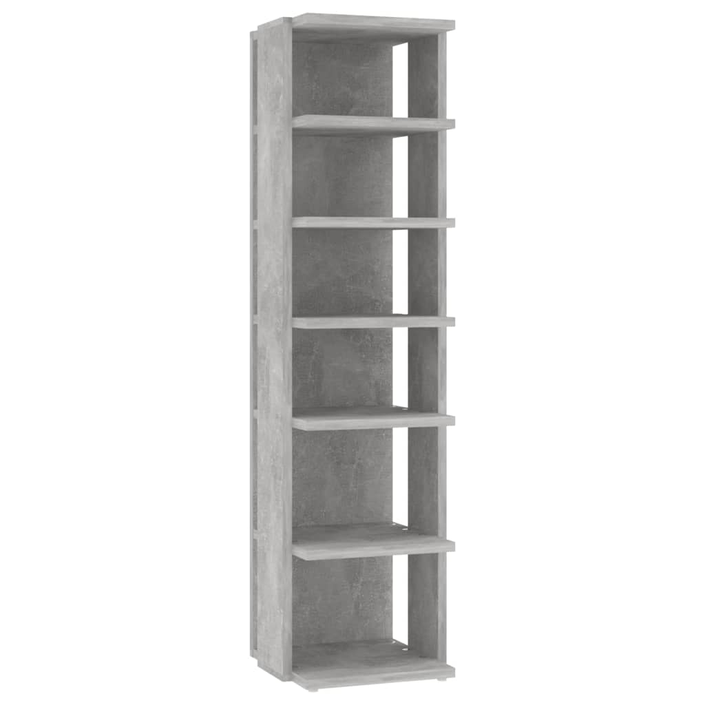 skoskab 27,5x27x102 cm konstrueret træ betongrå