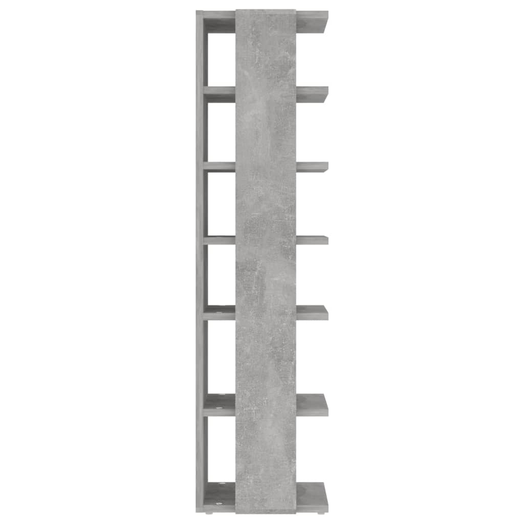 skoskab 27,5x27x102 cm konstrueret træ betongrå