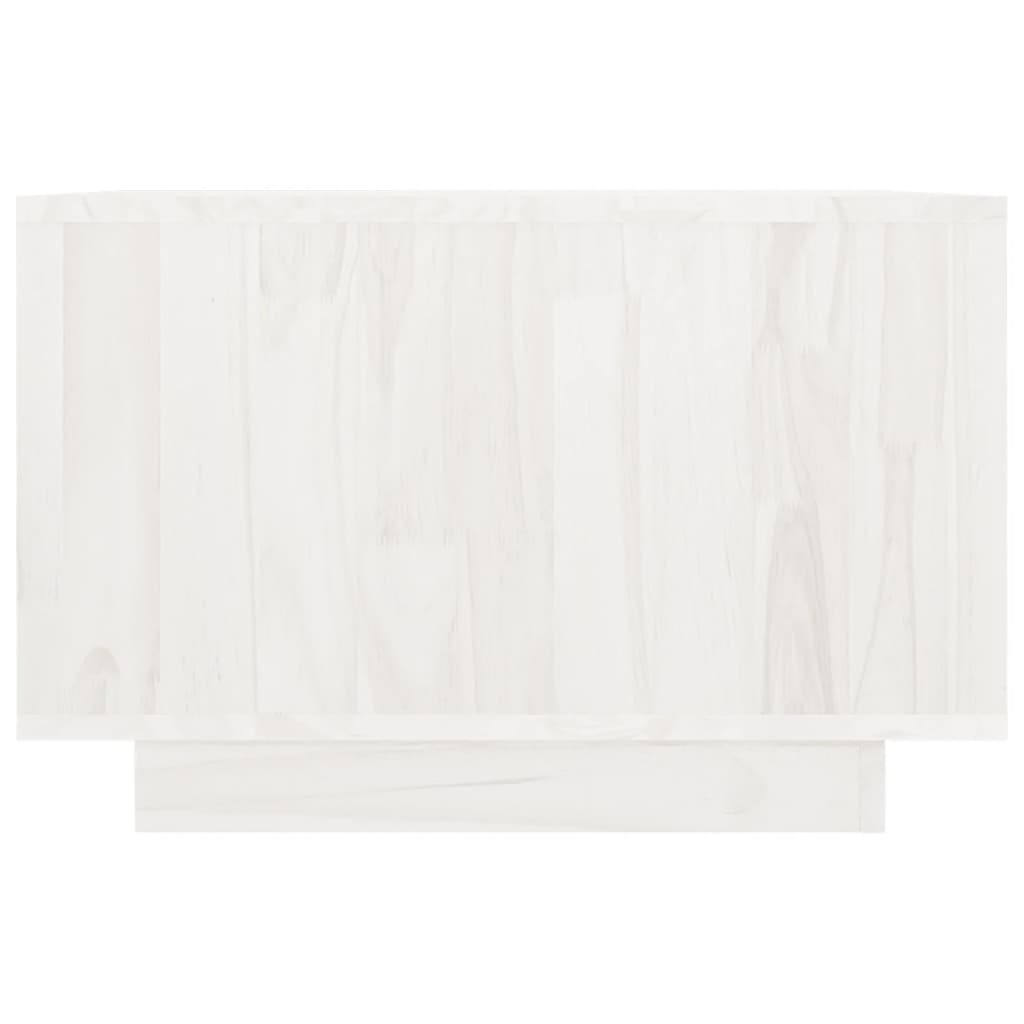 sofabord 50x50x33,5 cm massivt fyrretræ hvid