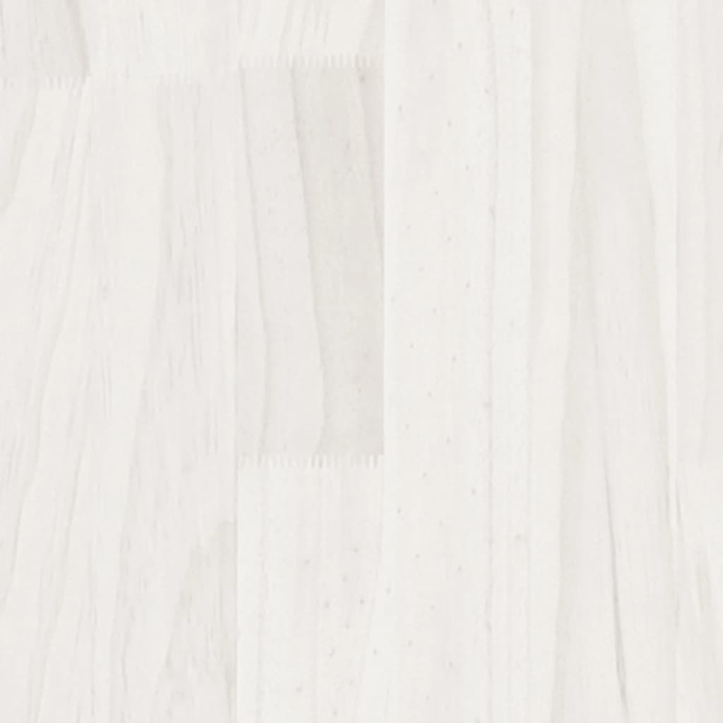 sofabord 50x50x33,5 cm massivt fyrretræ hvid