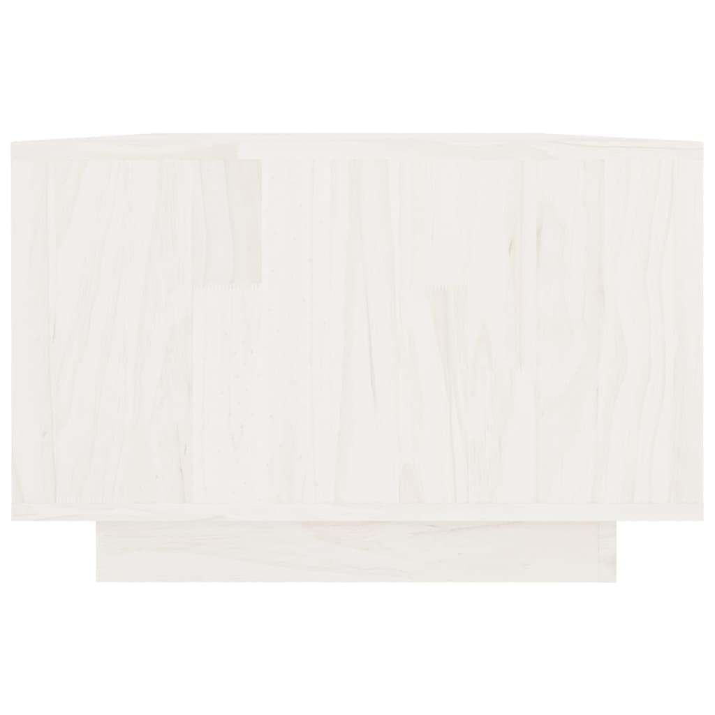 sofabord 110x50x33,5 cm massivt fyrretræ hvid