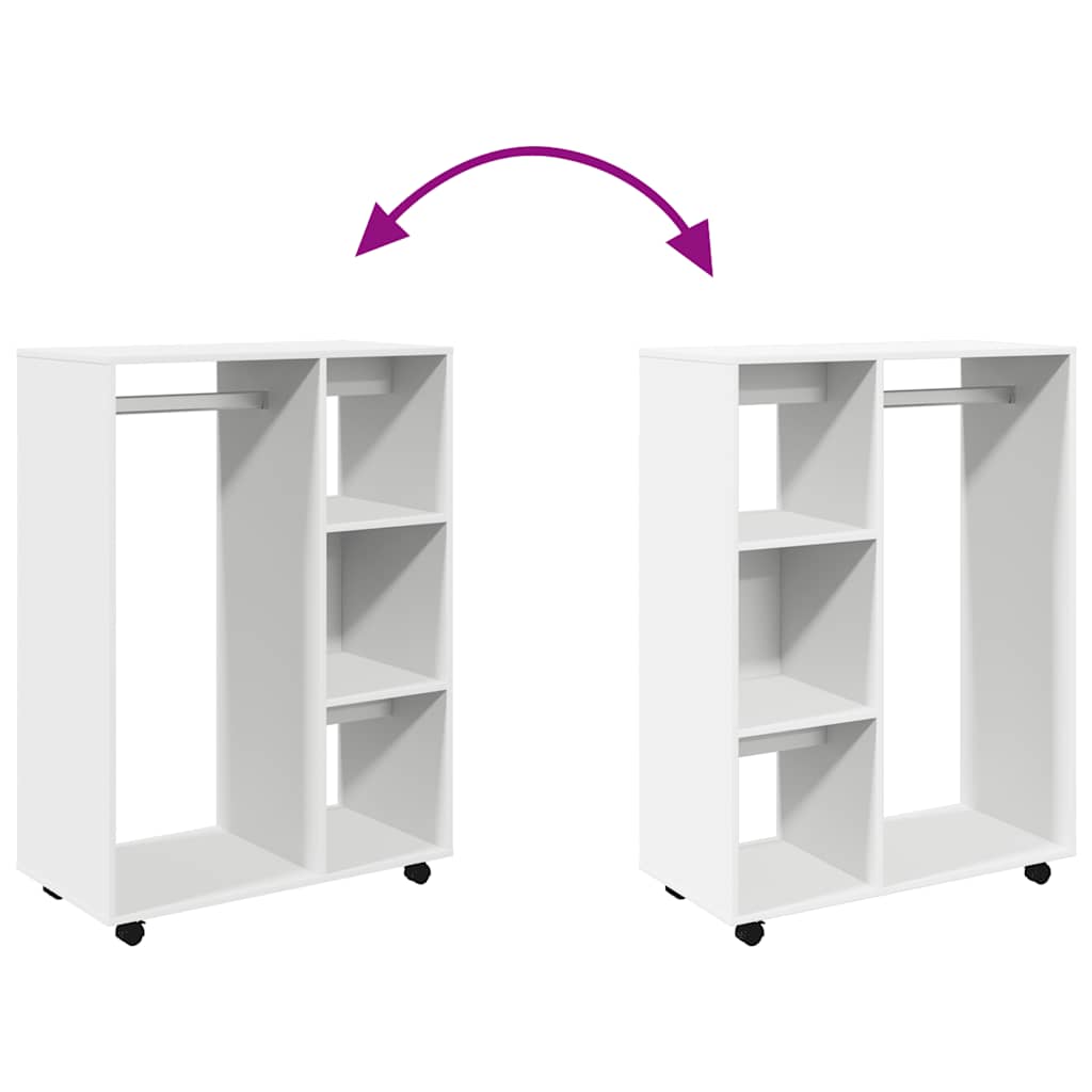 klædeskab 80x40x110 cm konstrueret træ hvid