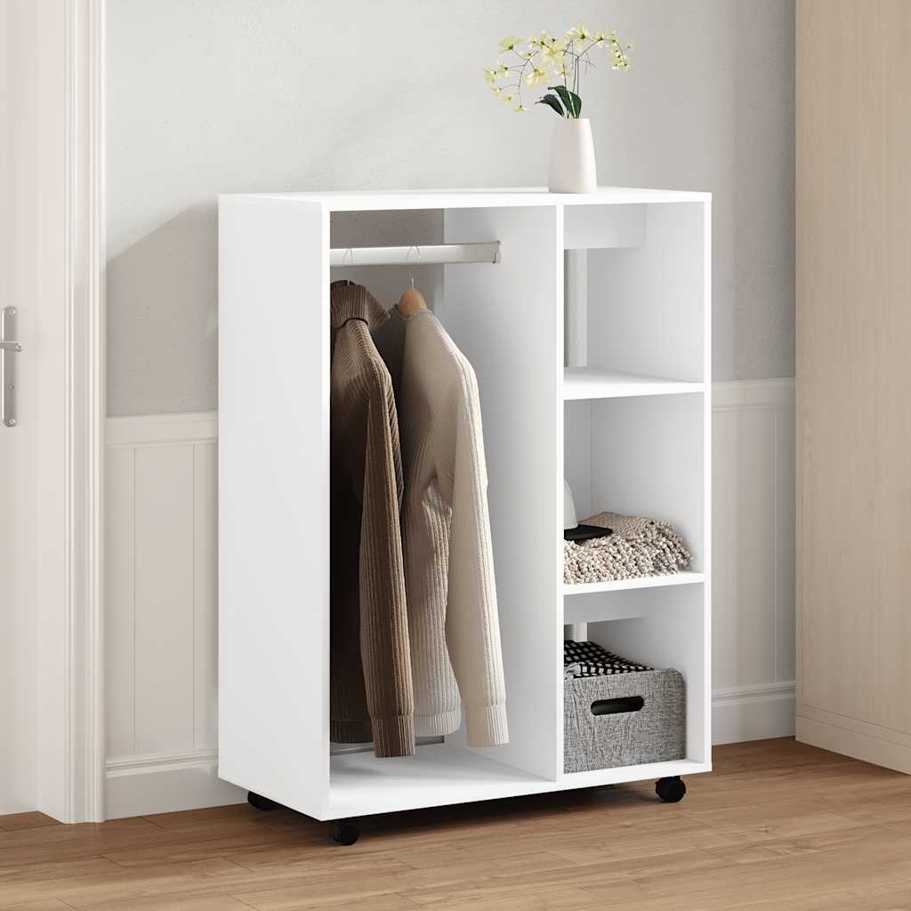 klædeskab 80x40x110 cm konstrueret træ hvid