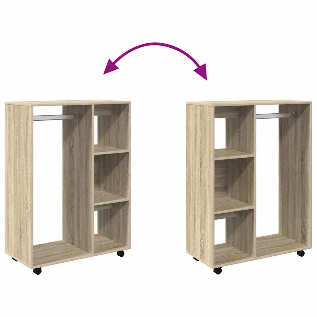 klædeskab 80x40x110 cm konstrueret træ sonoma-eg