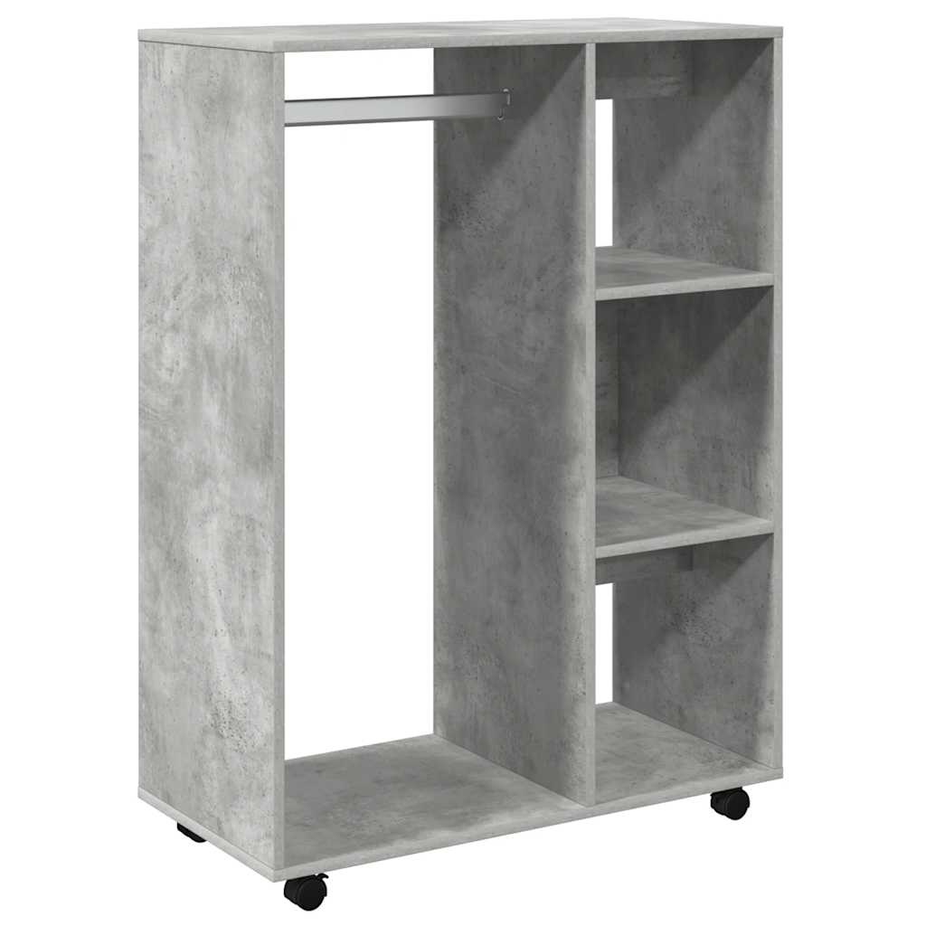 klædeskab 80x40x110 cm konstrueret træ betongrå