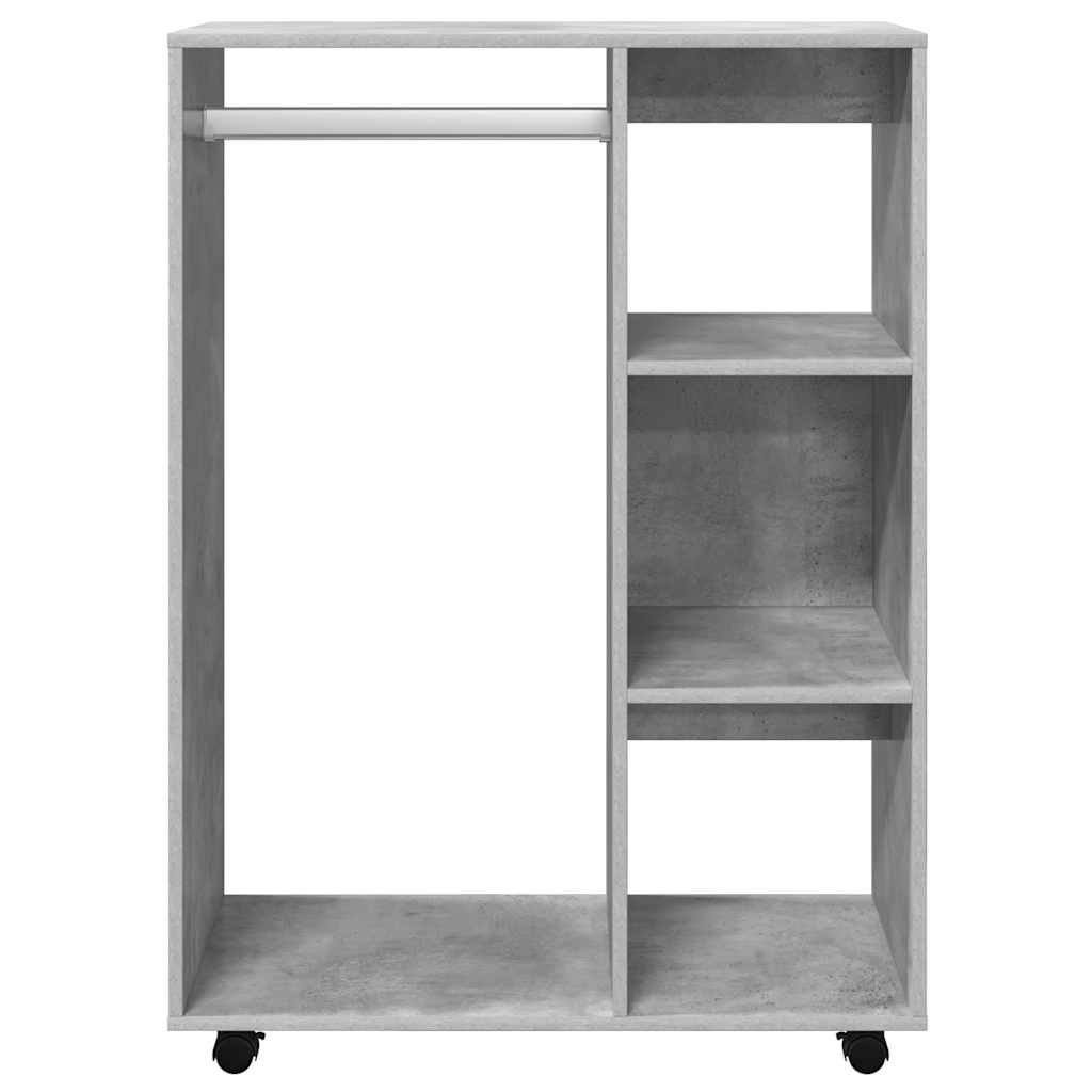 klædeskab 80x40x110 cm konstrueret træ betongrå
