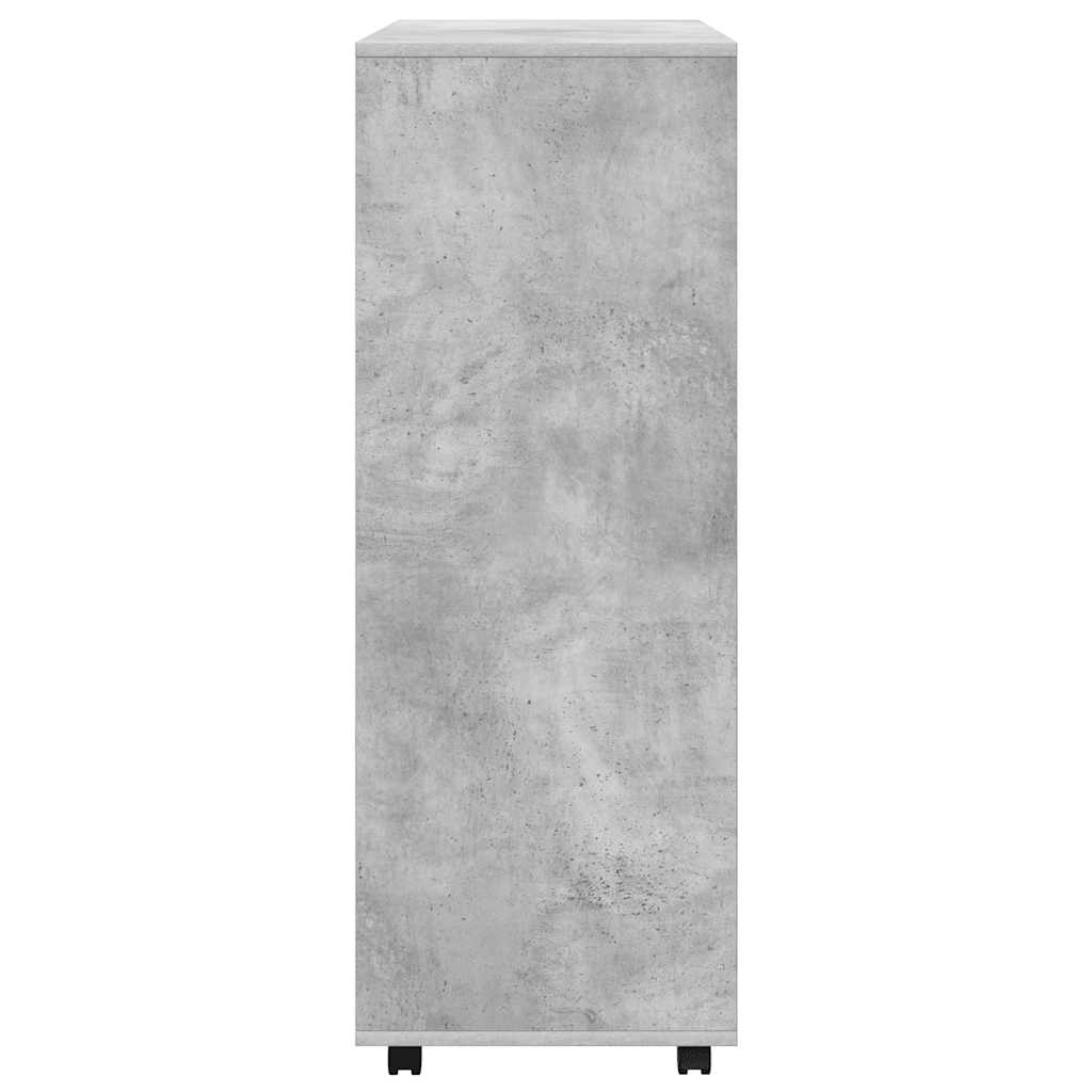 klædeskab 80x40x110 cm konstrueret træ betongrå