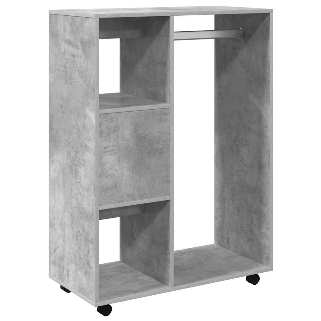 klædeskab 80x40x110 cm konstrueret træ betongrå