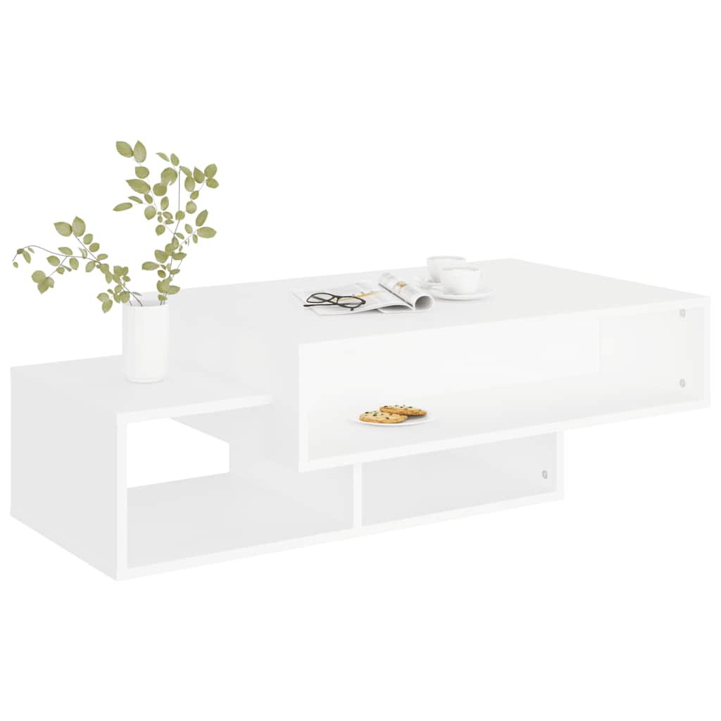 sofabord 105x55x32 cm konstrueret træ hvid
