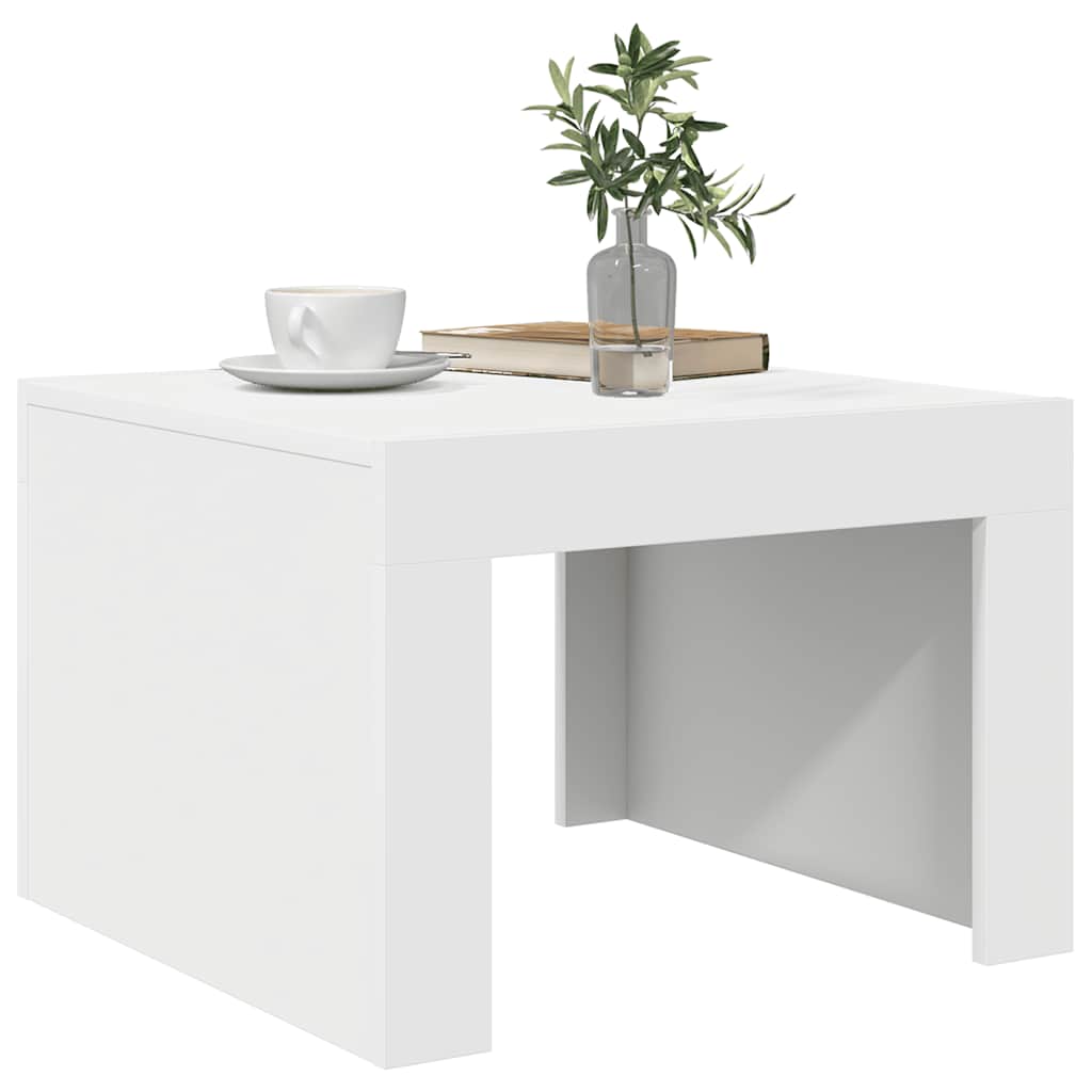 sofabord 50x50x35 cm konstrueret træ hvid
