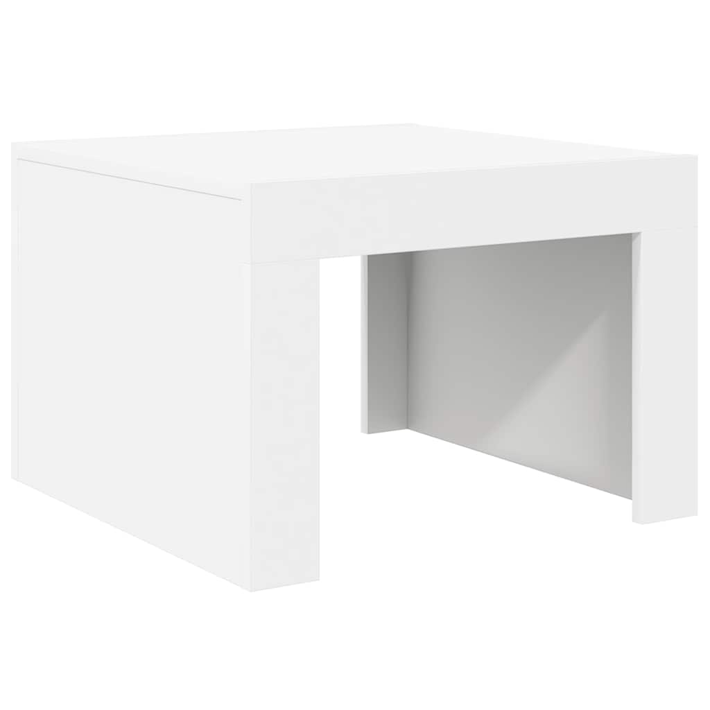 sofabord 50x50x35 cm konstrueret træ hvid