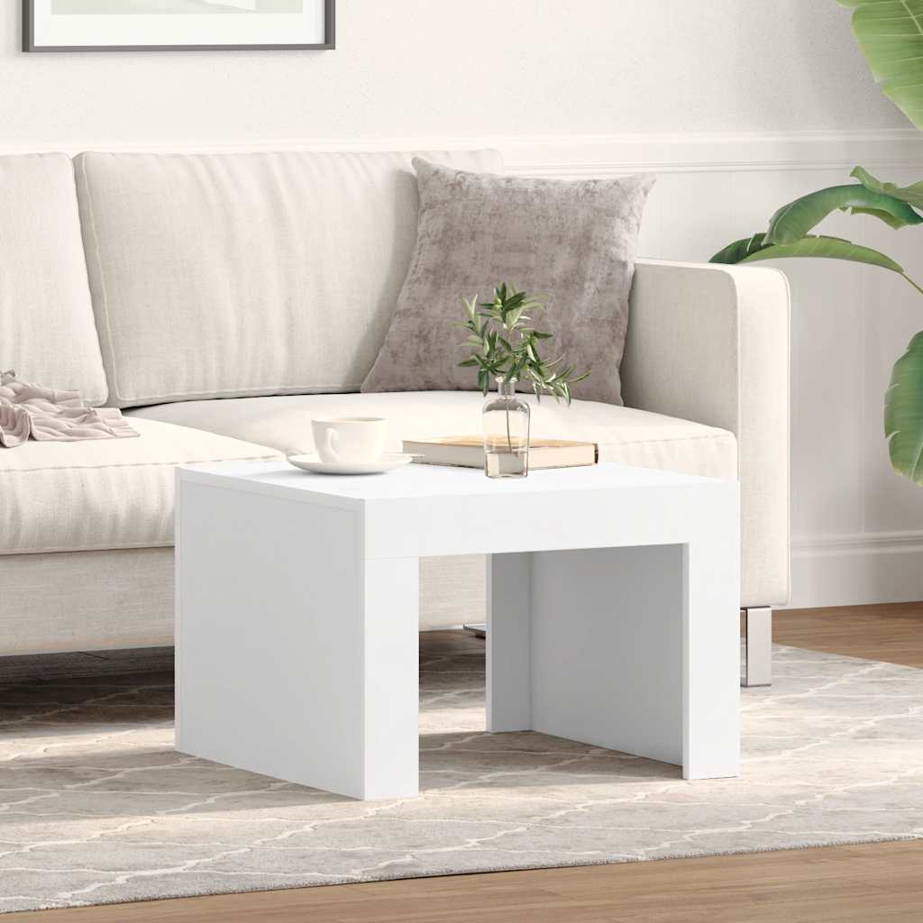 sofabord 50x50x35 cm konstrueret træ hvid