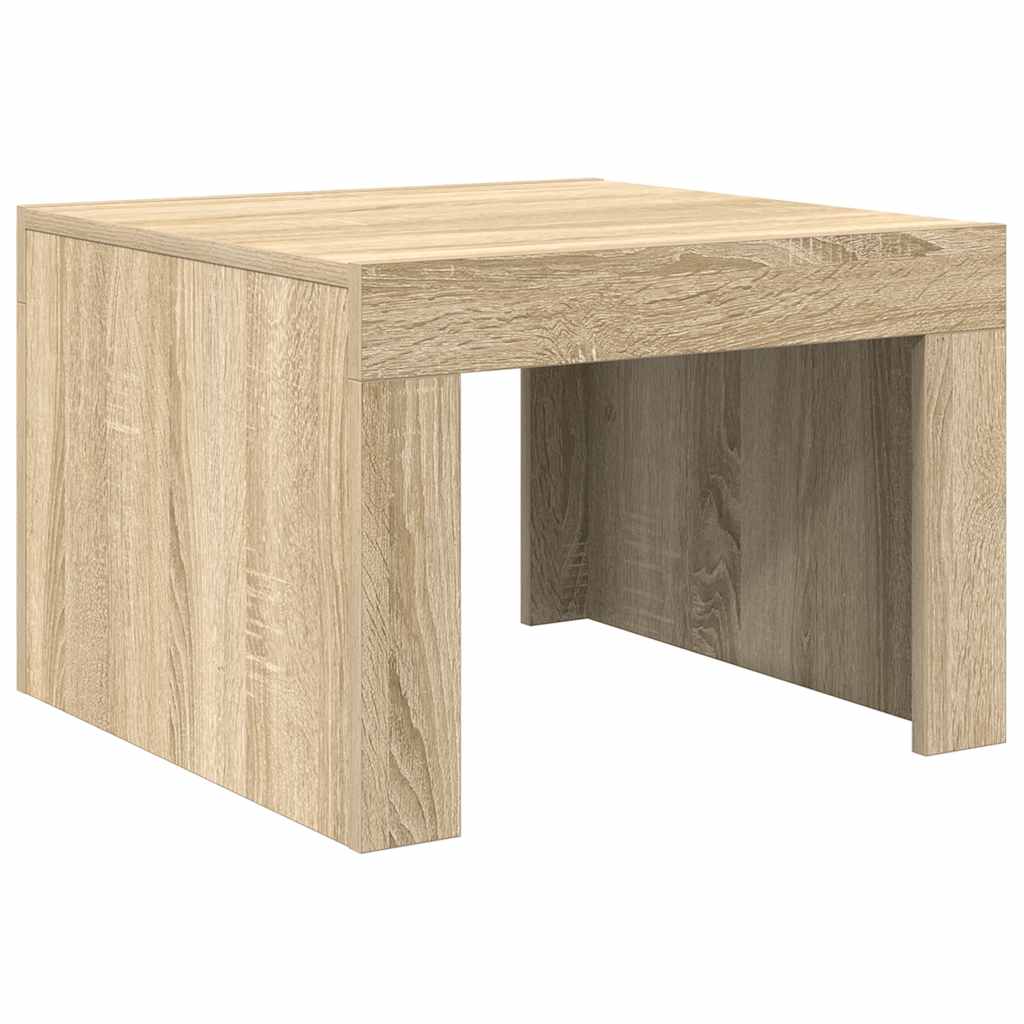sofabord 50x50x35 cm konstrueret træ sonoma-eg