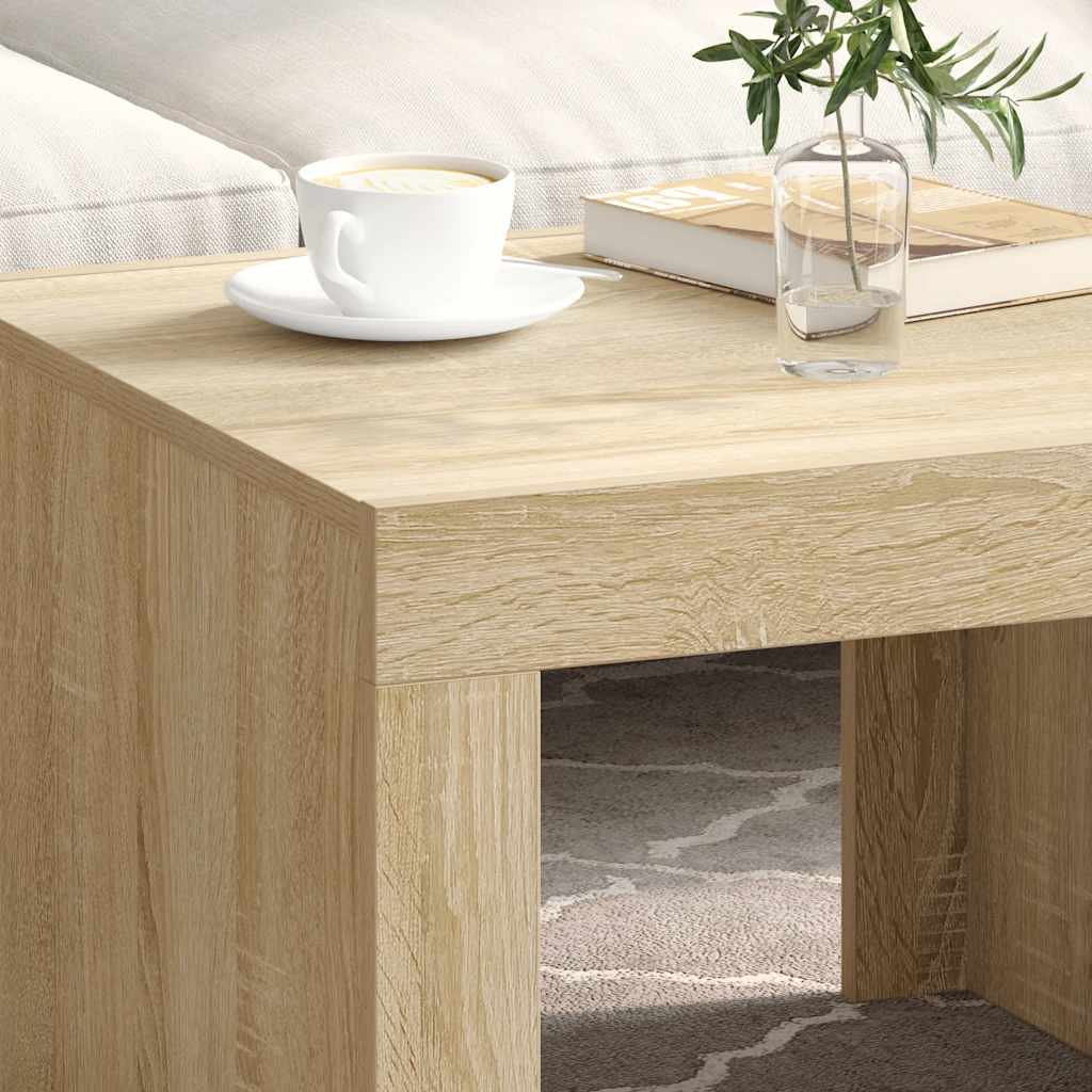 sofabord 50x50x35 cm konstrueret træ sonoma-eg