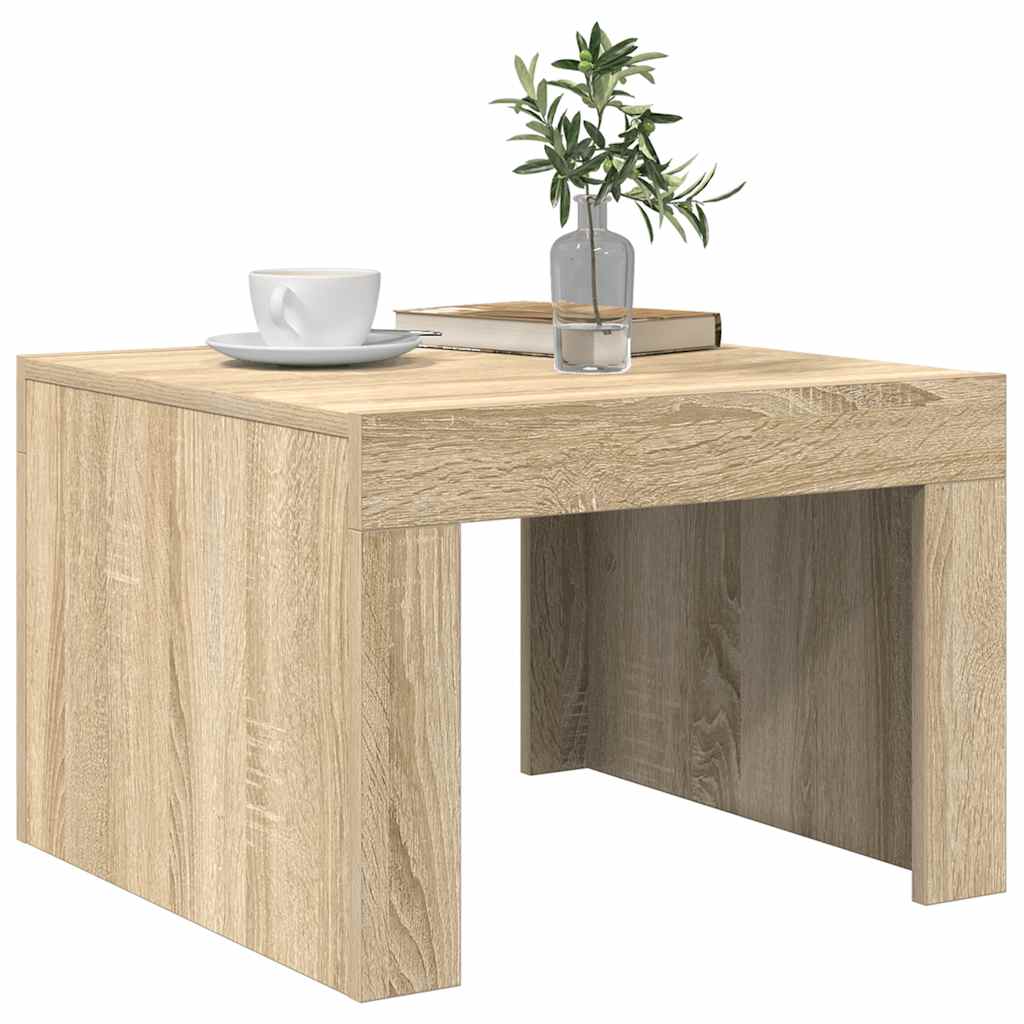 sofabord 50x50x35 cm konstrueret træ sonoma-eg