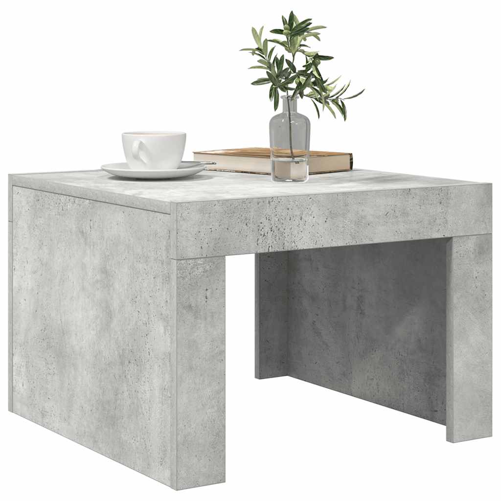 sofabord 50x50x35 cm konstrueret træ betongrå