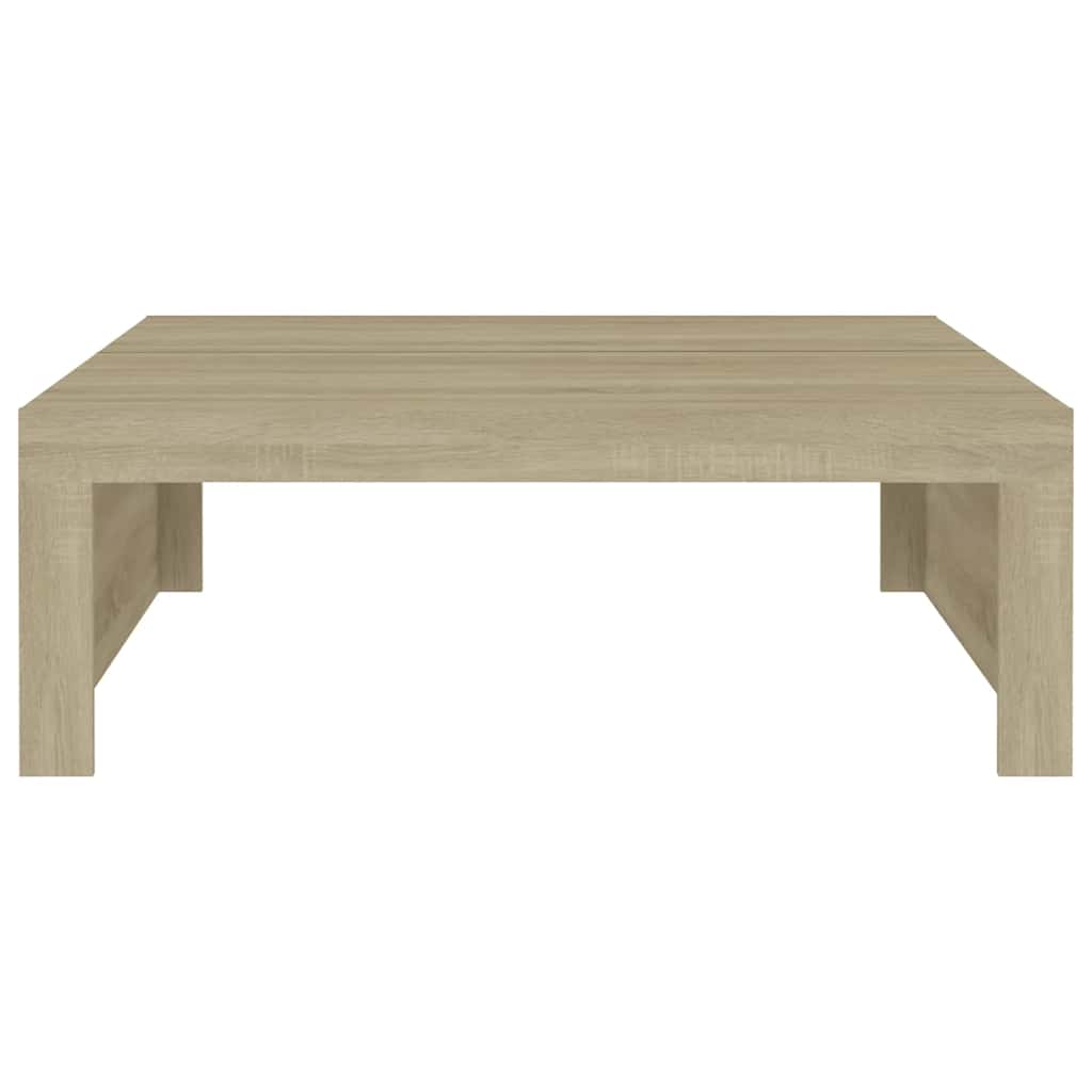 sofabord 100x100x35 cm konstrueret træ røget egetræsfarve