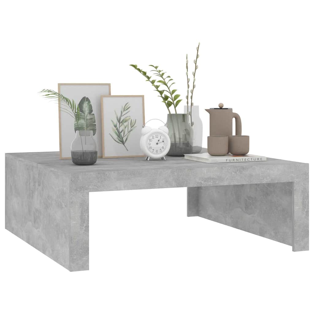 sofabord 100x100x35 cm konstrueret træ betongrå