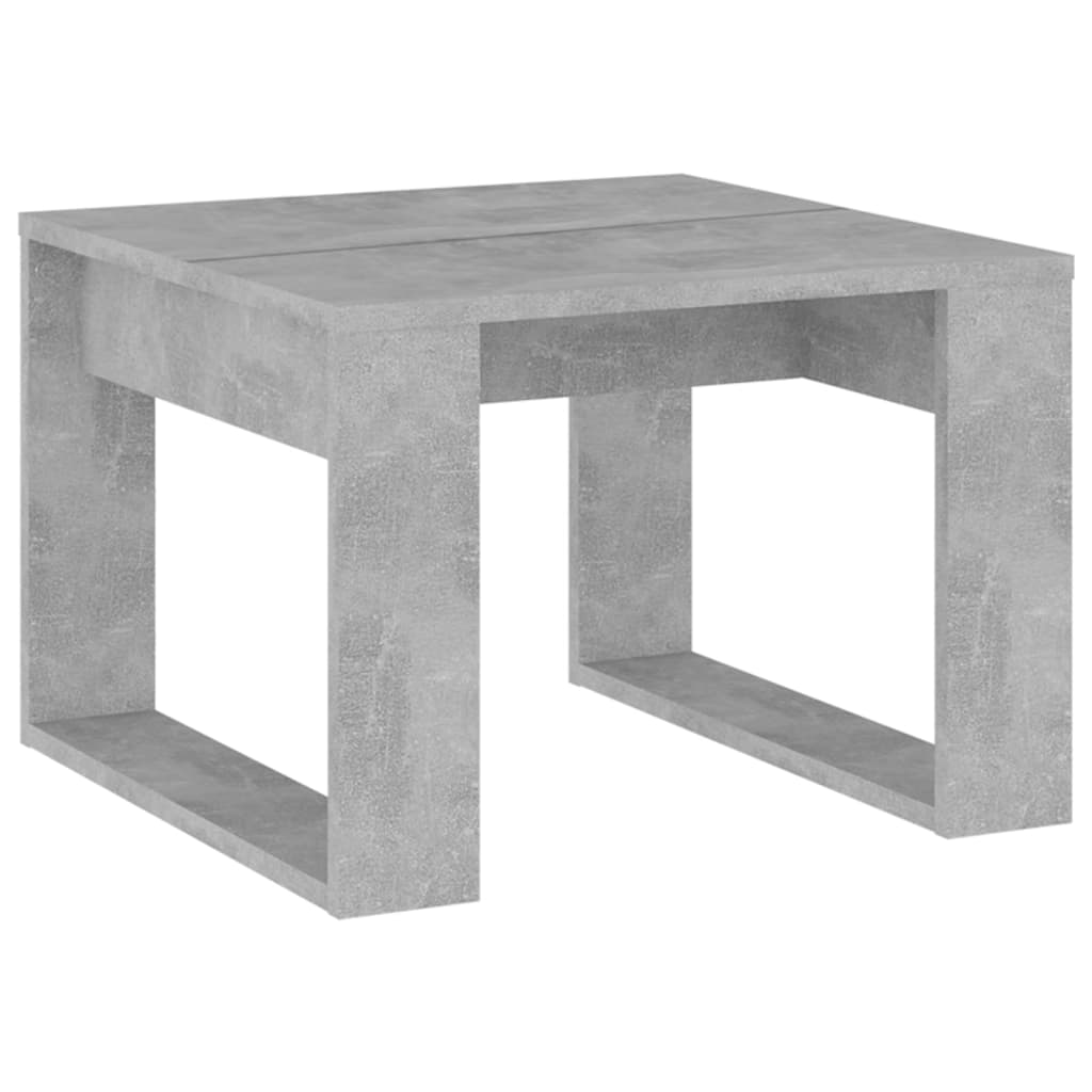 sidebord 50x50x35 cm konstrueret træ betongrå