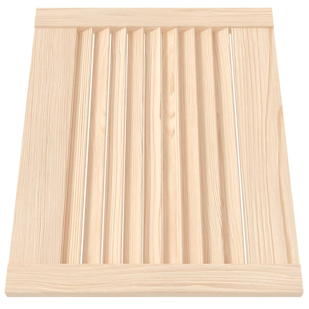 Louvrede døre 2 stk. Naturfarvet 69 x 49,4 cm Massivt fyrretræ