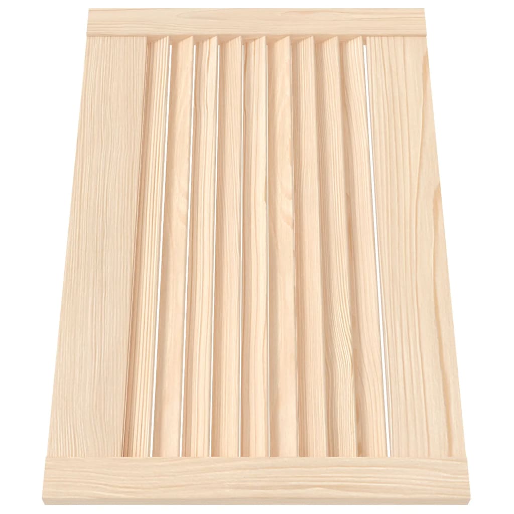 Louvrede døre 4 stk. Naturfarvet 69 x 49,4 cm Massivt fyrretræ