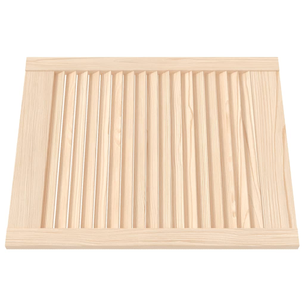 Louvrede døre 2 stk. Naturfarvet 69 x 49,4 cm Massivt fyrretræ