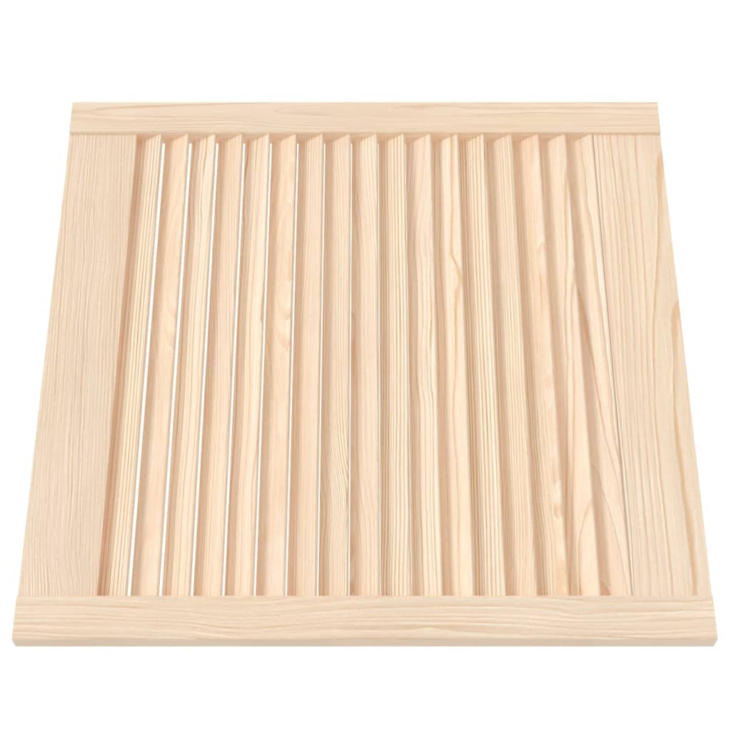 Louvrede døre 4 stk. Naturfarvet 69 x 49,4 cm Massivt fyrretræ