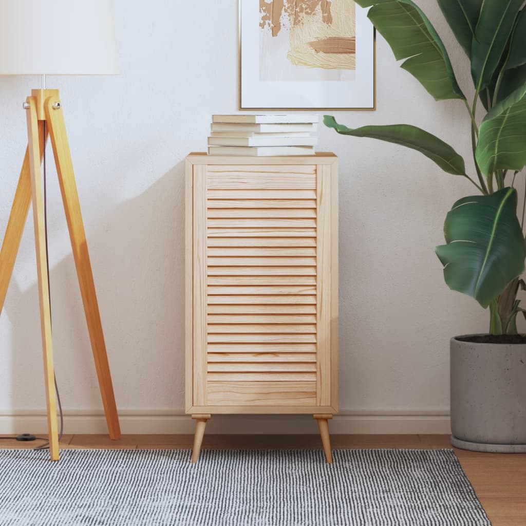 skabslåge 69x39,4 cm lameldesign massivt fyrretræ