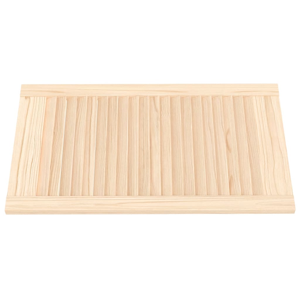 Louvrede døre 2 stk. Naturfarvet 69 x 49,4 cm Massivt fyrretræ