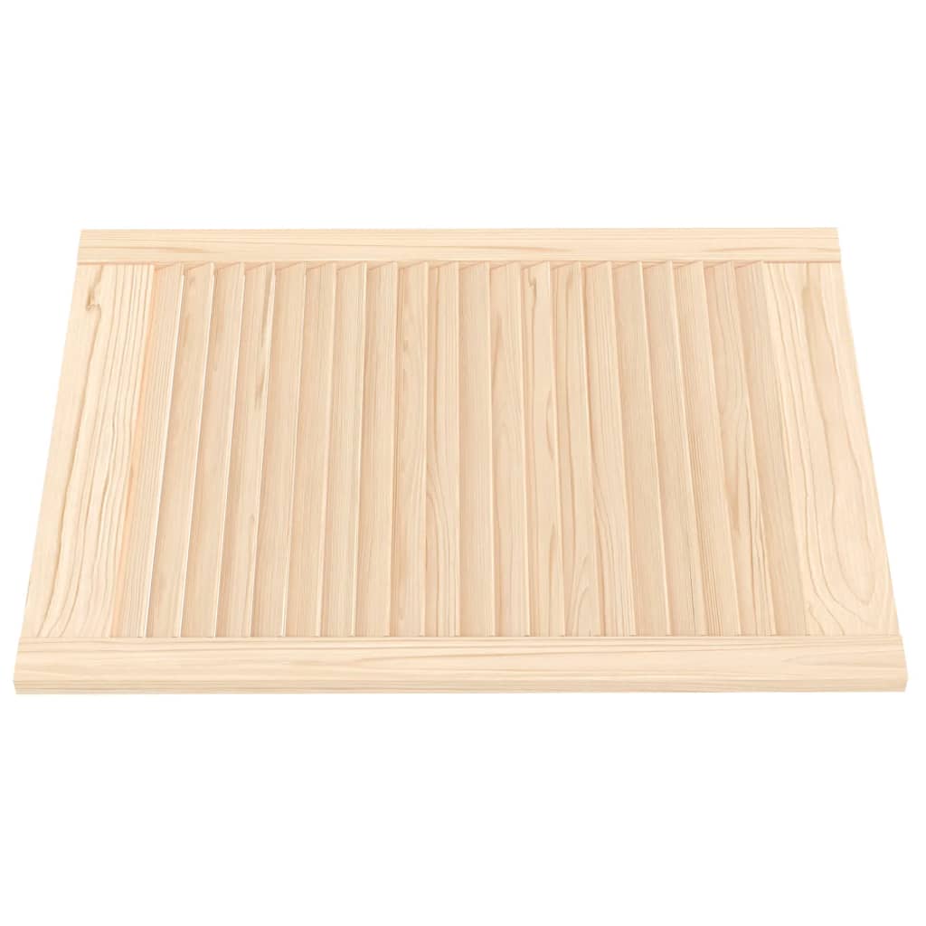 Louvrede døre 2 stk. Naturfarvet 69 x 49,4 cm Massivt fyrretræ