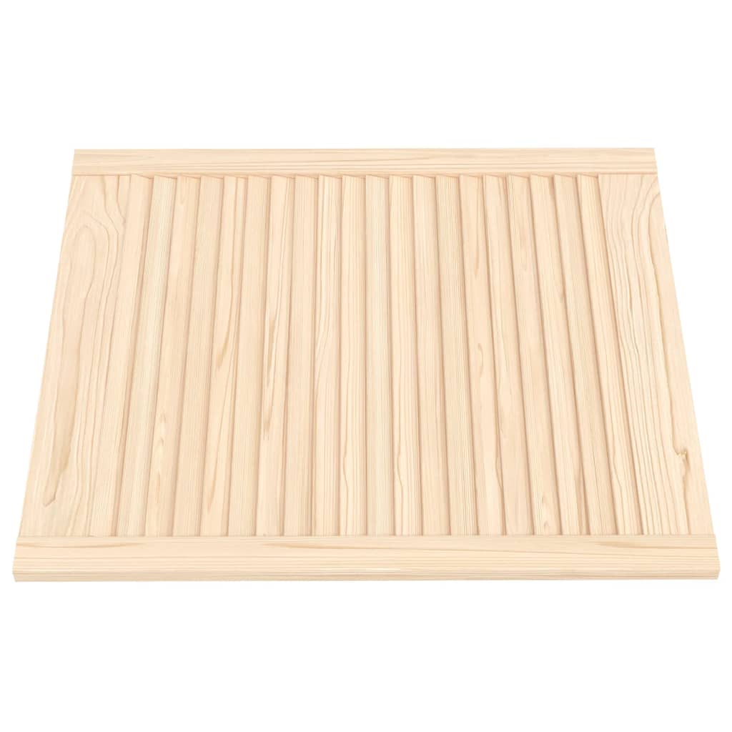 Louvrede døre 2 stk. Naturfarvet 69 x 49,4 cm Massivt fyrretræ