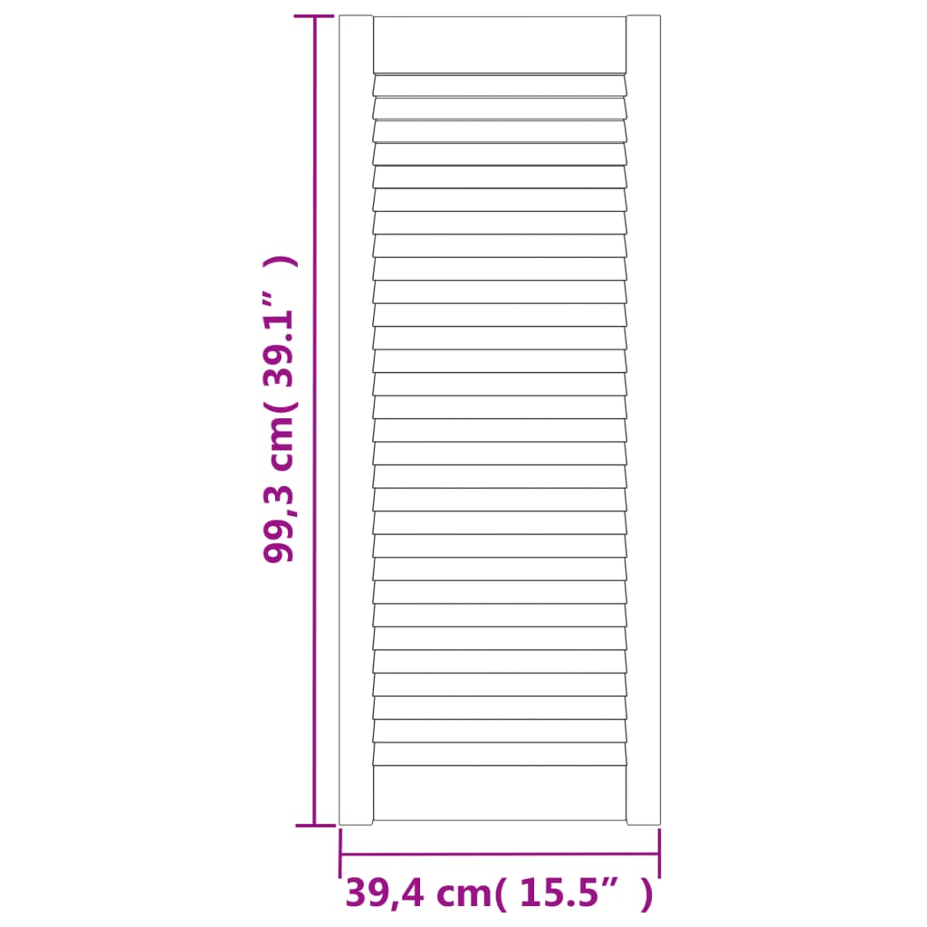 skabslåge 99,3x39,4 cm lameldesign massivt fyrretræ